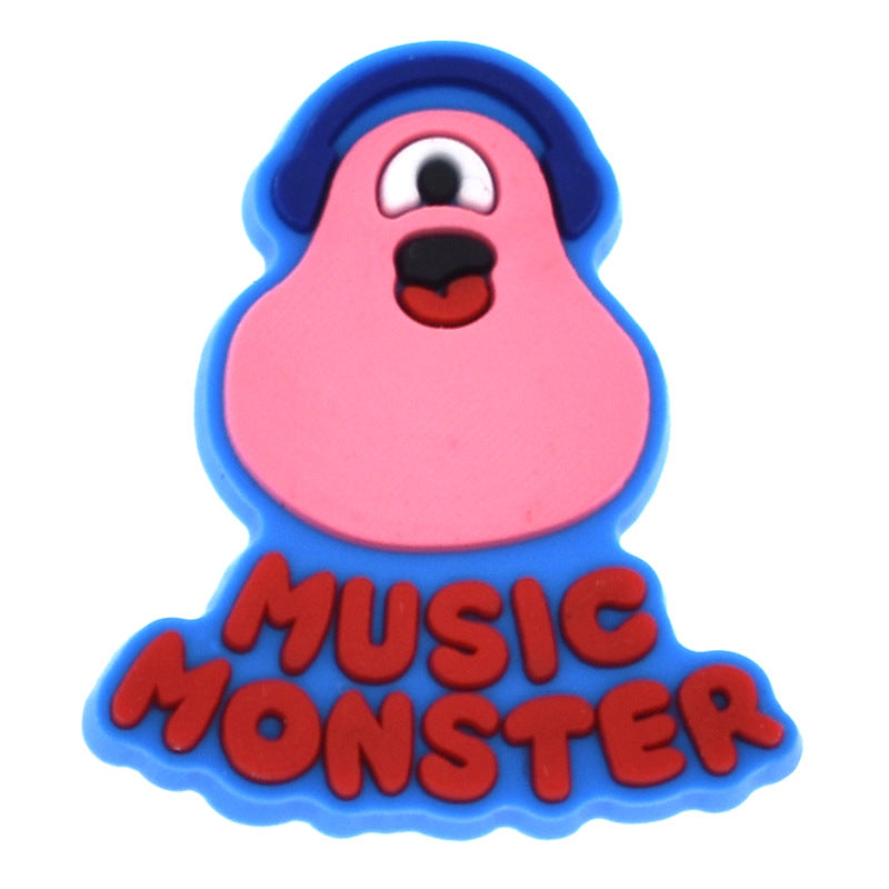 Wholesale Random 100pcs Monster Series PVC Soft Rubber Shoe Buckle Decoration ACC-SC-RYY073