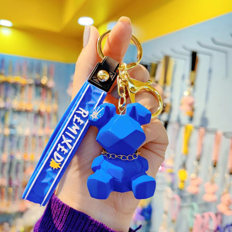 Wholesale Resin geometric rabbit keychain