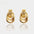Wholesale real gold knot multi-layer geometric dangling earrings