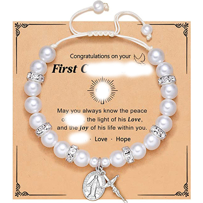 Wholesale Diamond White Pearl Women Bracelet