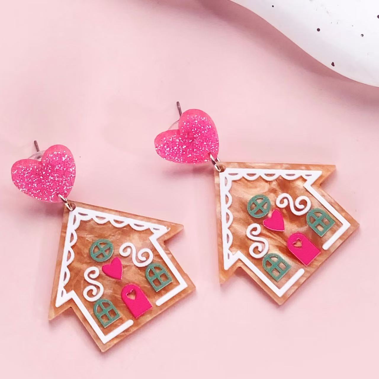 Wholesale Cute cartoon Christmas party earrings