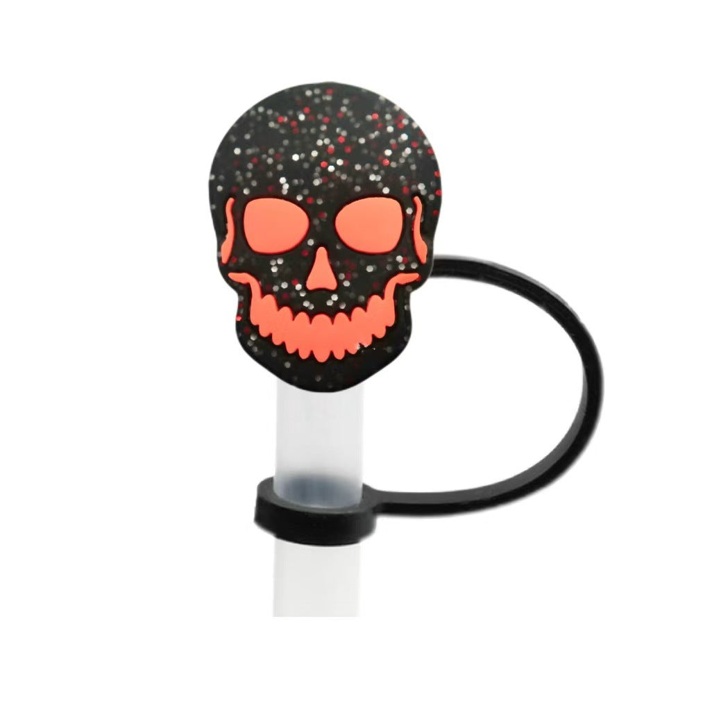 Wholesale 10pcs  themed spill prevention Straw Cover Straw Tube Cap