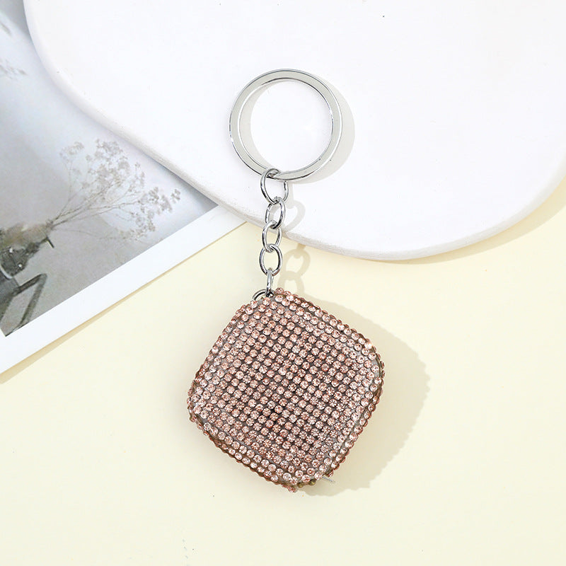 Wholesale Mini Portable 1 Meter Measuring Ruler Soft Ruler Telescopic Ruler Keychain Creative Keychain ACC-KC-ZhiYa017