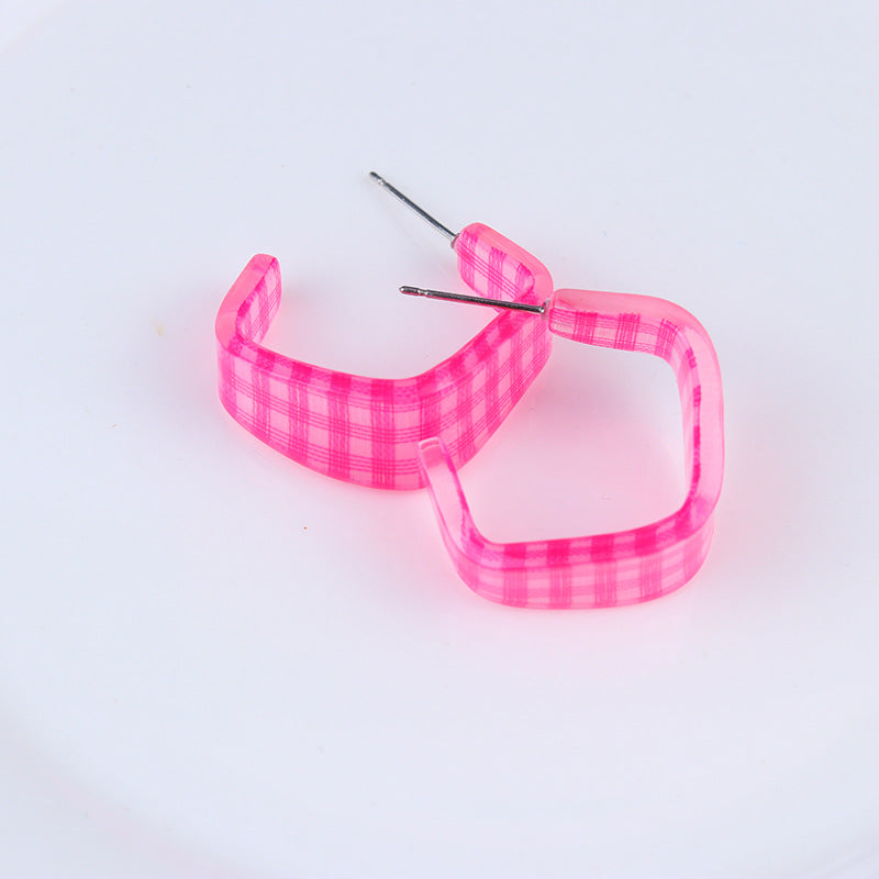 Wholesale  C- ring Geometric  Acrylic Earrings