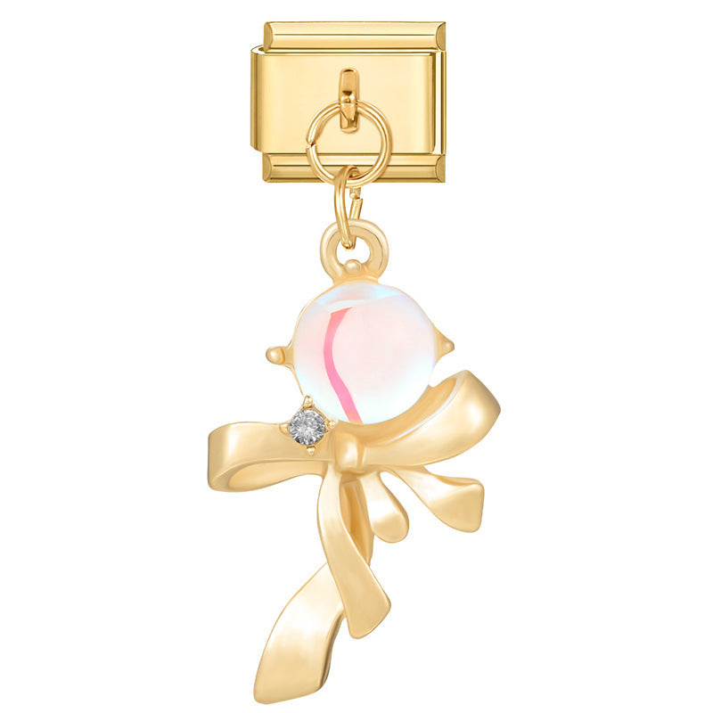 Wholesale Italian Charm Bracelet 9mm DIY Splicing Removable Stainless Steel Gold Base Pendant Composable Bracelet