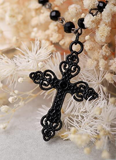 Wholesale  Gothic Style Dark Exaggerated Cross Necklace