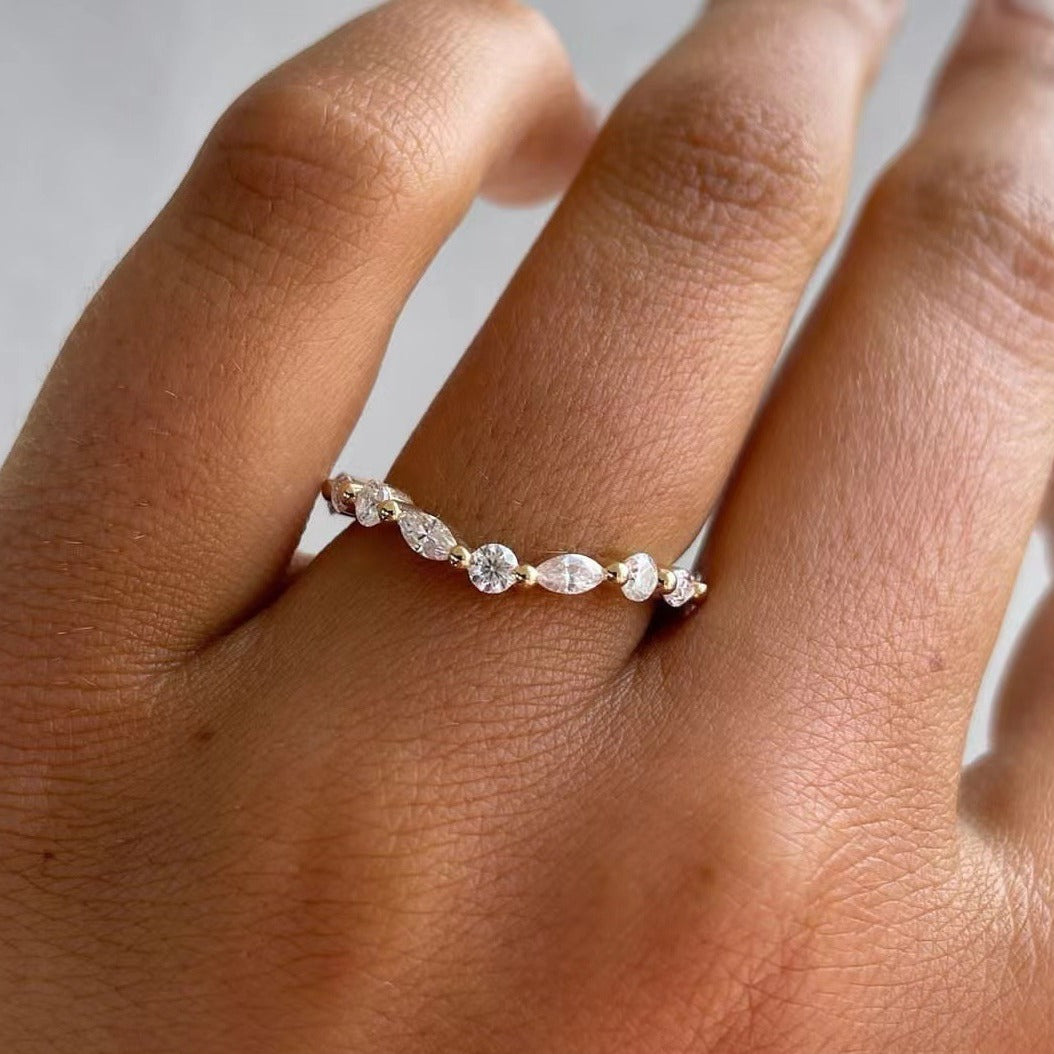 Wholesale Man-Made Moissanite Diamond Rings Engagement Accessories ACC-RS-SanJie004