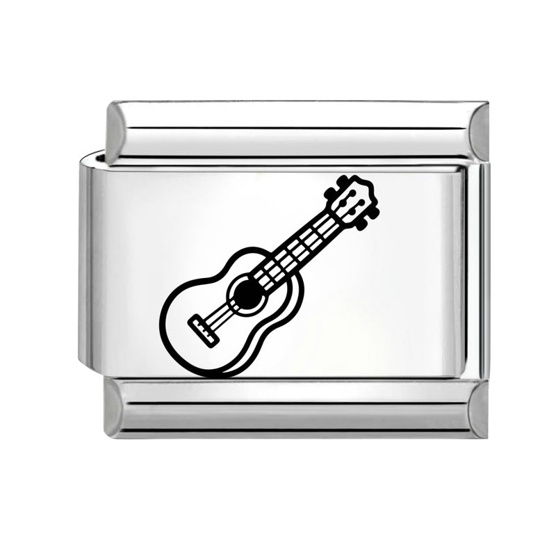 Wholesale 9mm Italian Charm Starter Bracelets DIY Black and white Creative Stainless Steel Composable Bracelet