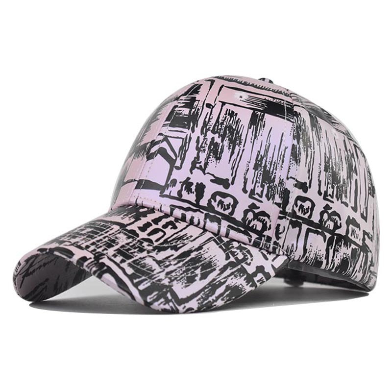 Wholesale Tie Dye Baseball Cap Chinese Style Graffiti Print Adjustable Summer Sun Hat For Men Women