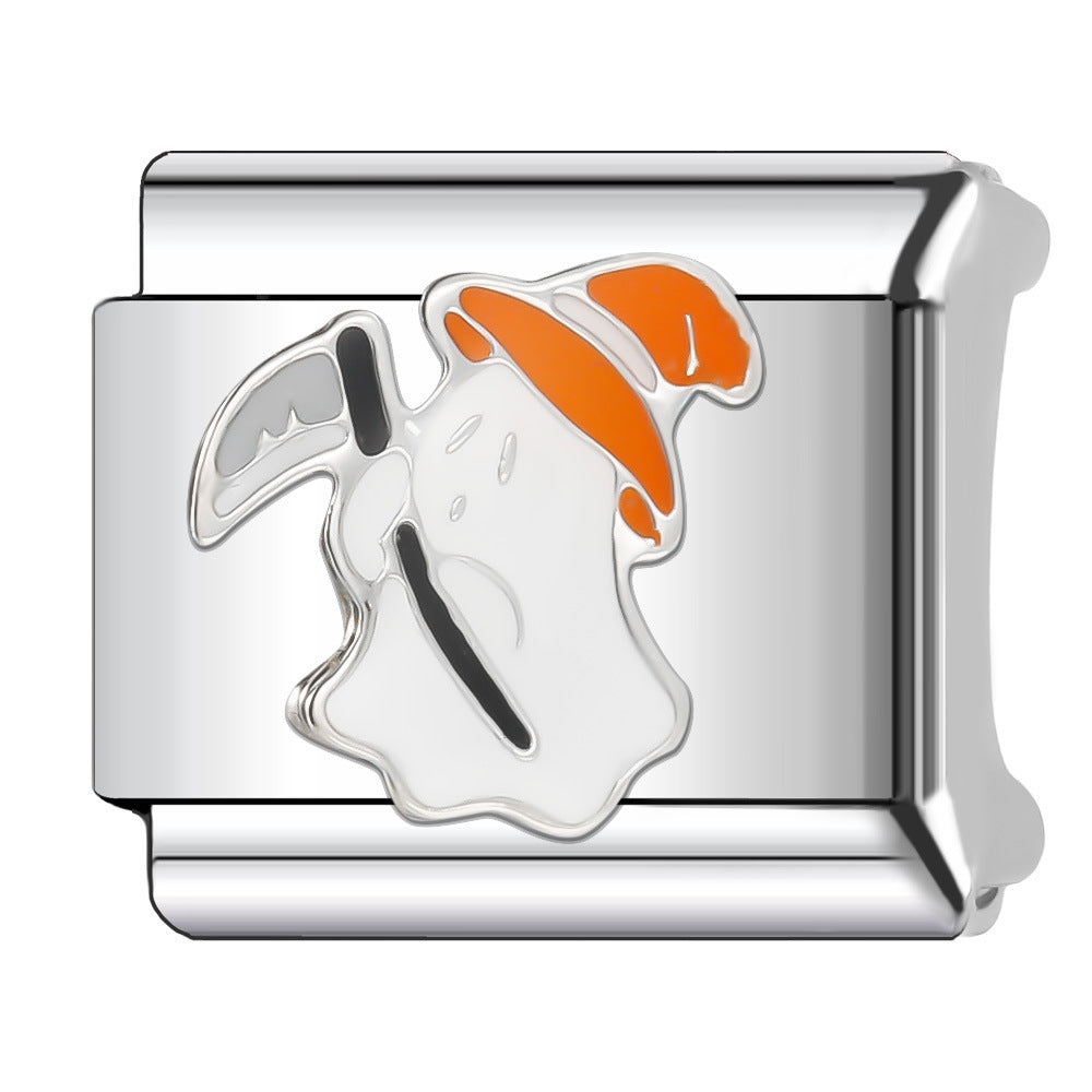 Wholesale Italian Charm Bracelet 9mm DIY Splicing Halloween Series Stainless Steel Composable Bracelet