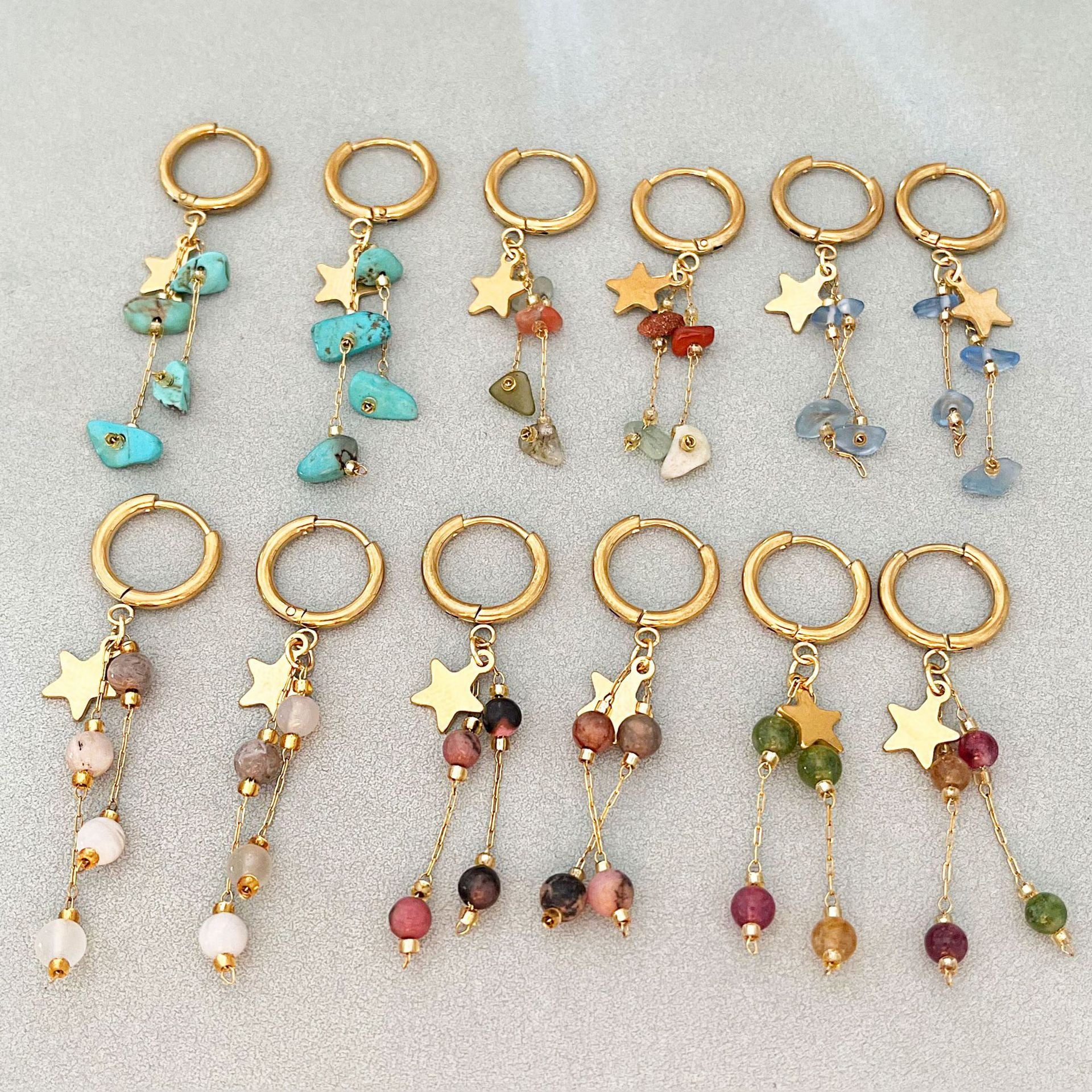 Wholesale Retro Style Beaded Tassel Long Earrings