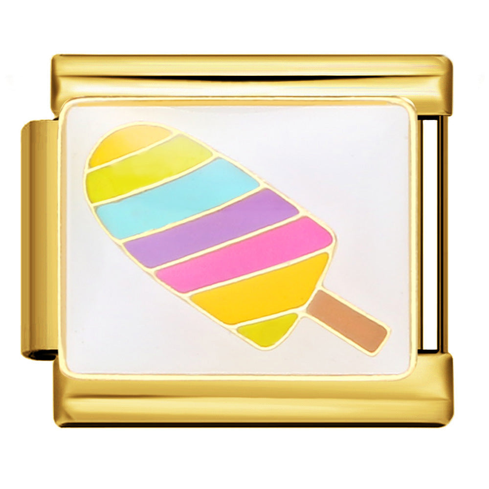 Wholesale 5pcs Italian Charm Bracelet 9mm DIY Splicing Cute Creative Stainless Steel Composable Bracelet