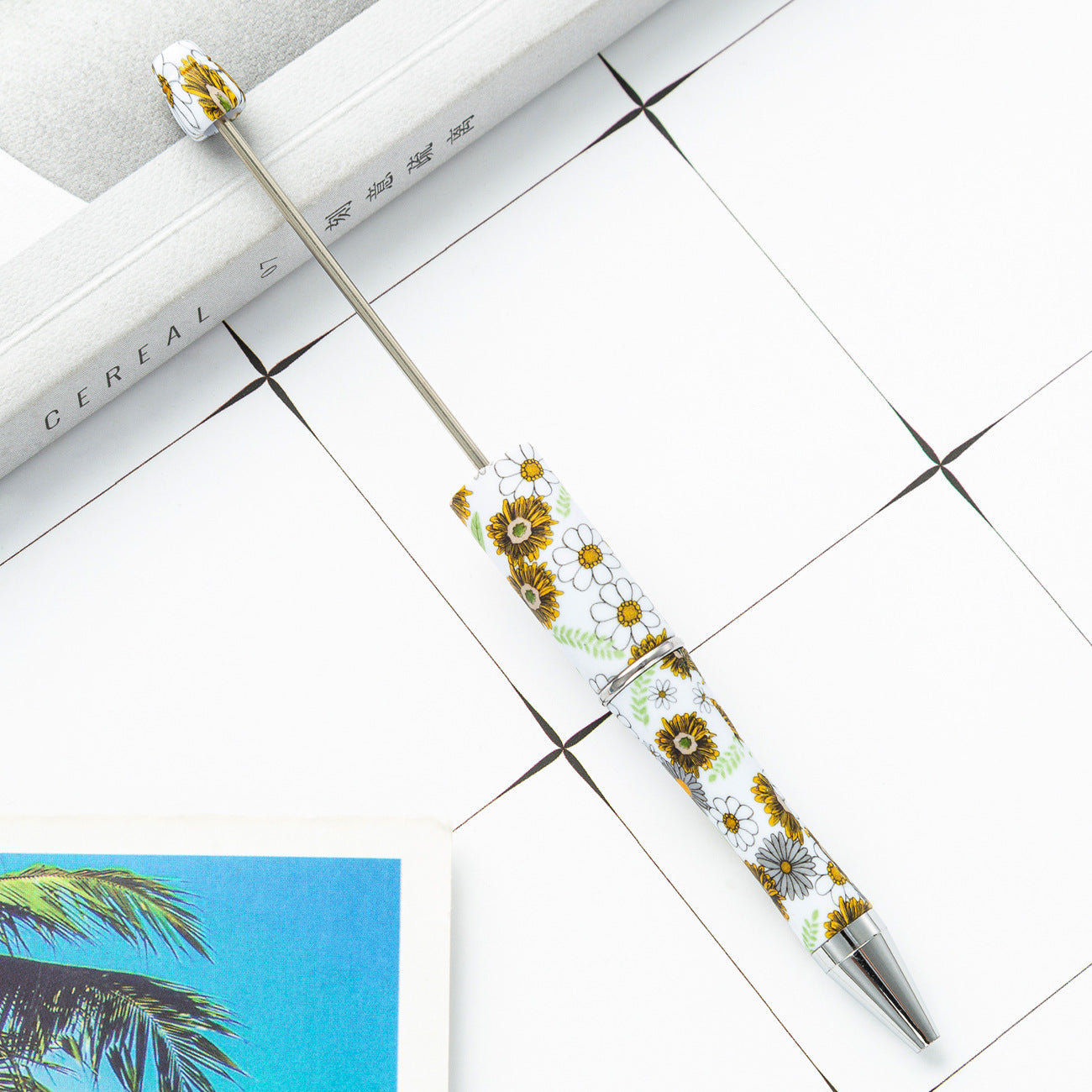 Wholesale Beadable Pens Cow Print Leopard Print Christmas Plastic Pen DIY for Beaded