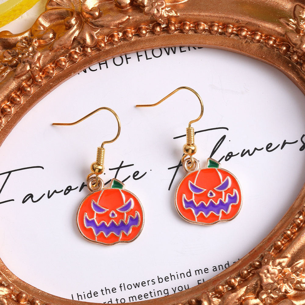Wholesale Halloween earrings horror funny skull pumpkin ghost face earrings