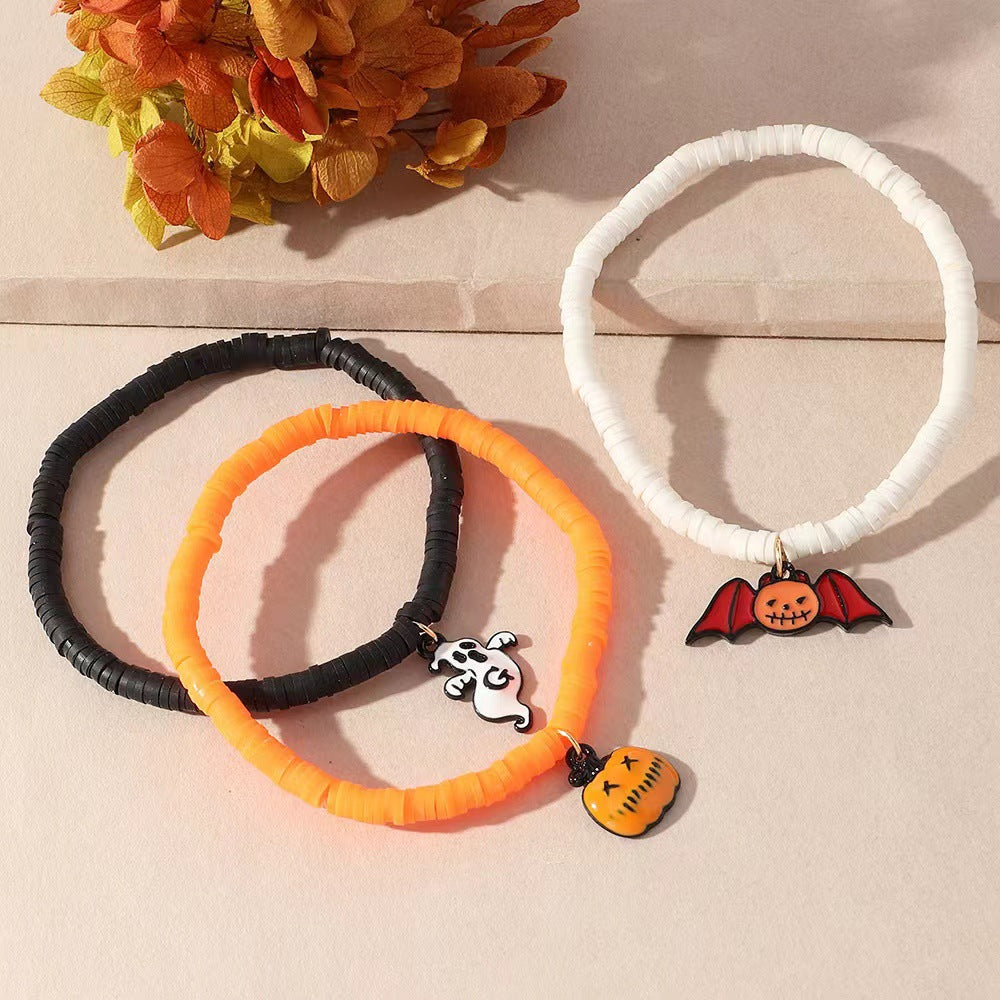 Wholesale Fun  Jewelry Combination Funny Gothic Skull Pumpkin Bat Bracelet