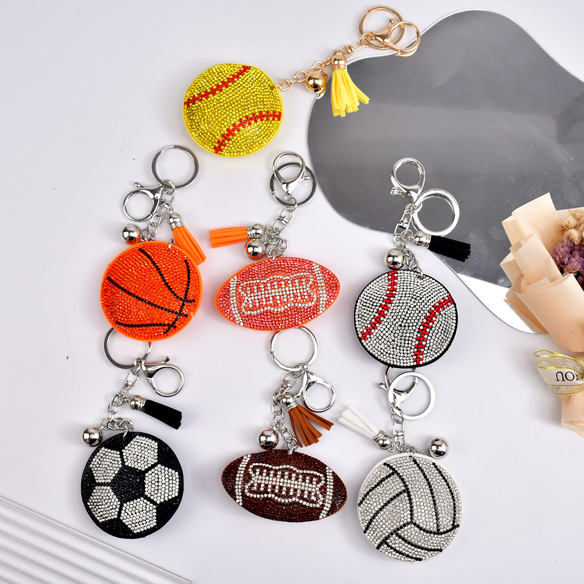 Wholesale creative  diamond keychain