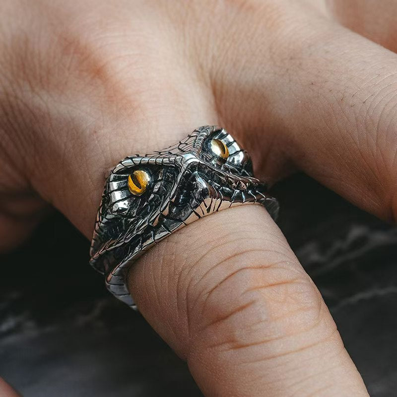 Wholesale Silver Corner Python Ring