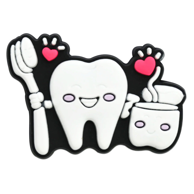 Wholesale Random 100pcs Protect Teeth Shoes Accessories Shoes Charms