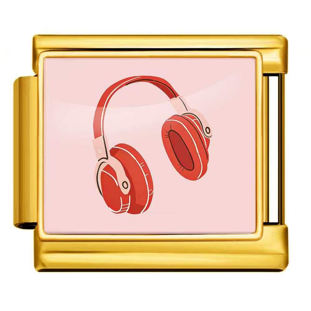 Wholesale French Romantic Text Stainless Steel DIY Charm Bracelet Jewelry Accessory