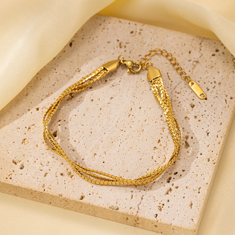 Wholesale Stainless Steel Gold Bracelet ACC-BT-QiYun005