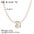 Wholesale 12 constellation stainless steel plated 18k gold white seashells pearl light luxury necklace