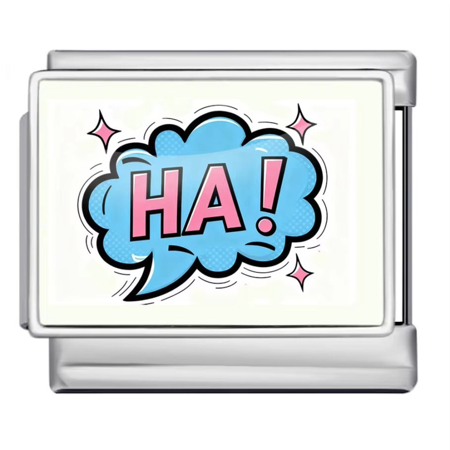 Wholesale italian Charm Bracelet 9mm DIY Colorful English Series Creative Stainless Steel Composable Bracelet