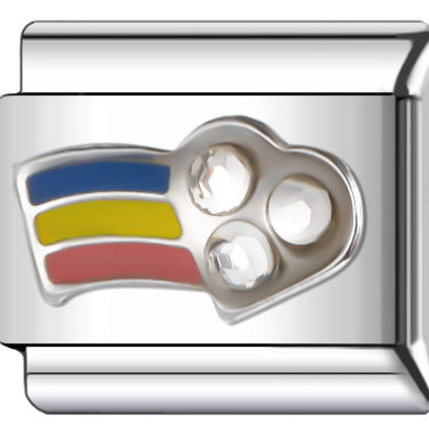 Wholesale  Italian Charm Bracelet 9mm DIY  Fox Leopard Print  Creative Stainless Steel Composable Bracelet