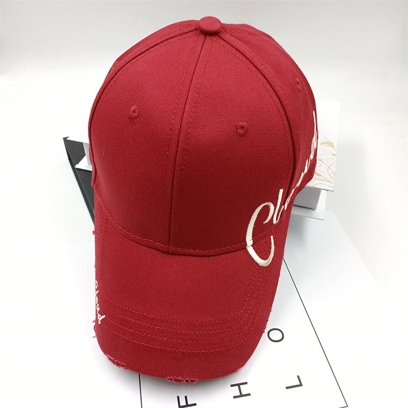 Wholesale Hard Top Embroidered Letter Hole Peaked Baseball Cap ACC-HT-Daod007