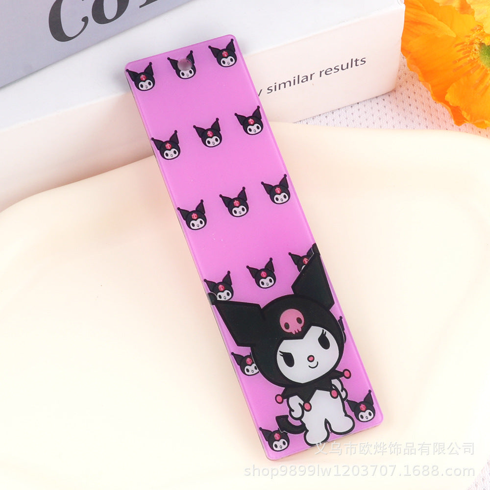 Wholesale 10pcs Cartoon Acrylic Double-sided Bookmark