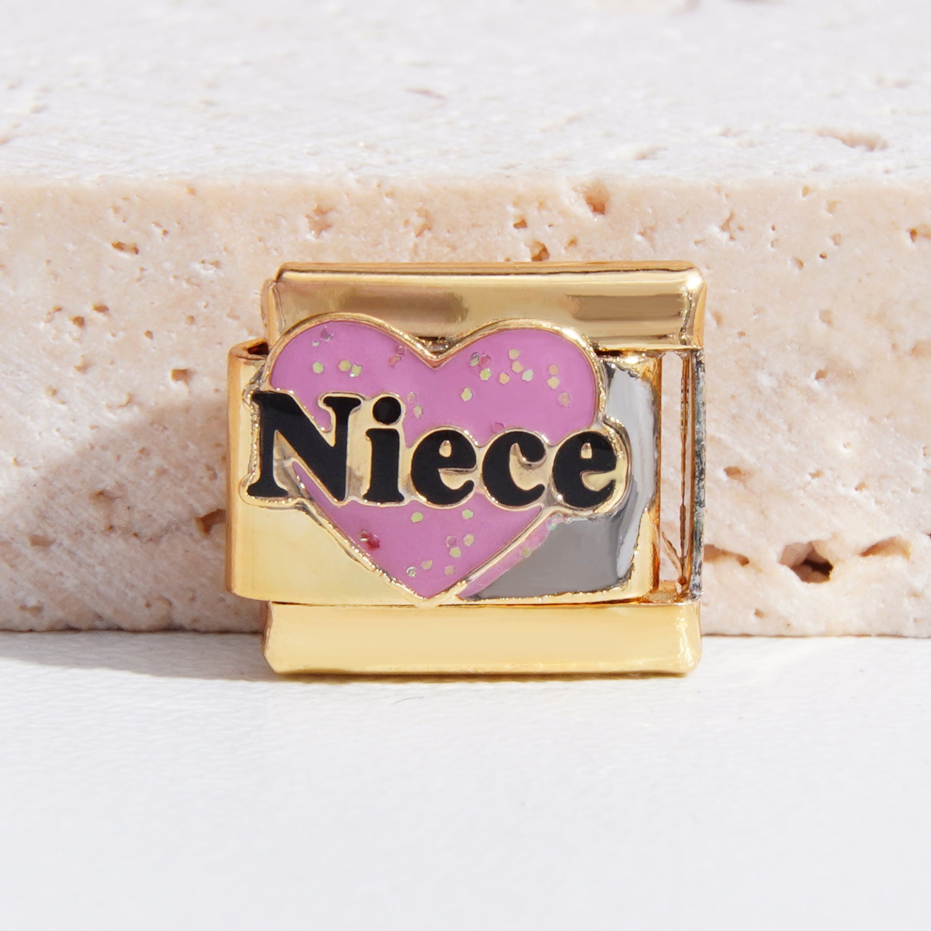 Wholesale Italian Charm Bracelet 9mm DIY Splicing Christmas Gold Titanium Steel Composable Bracelet