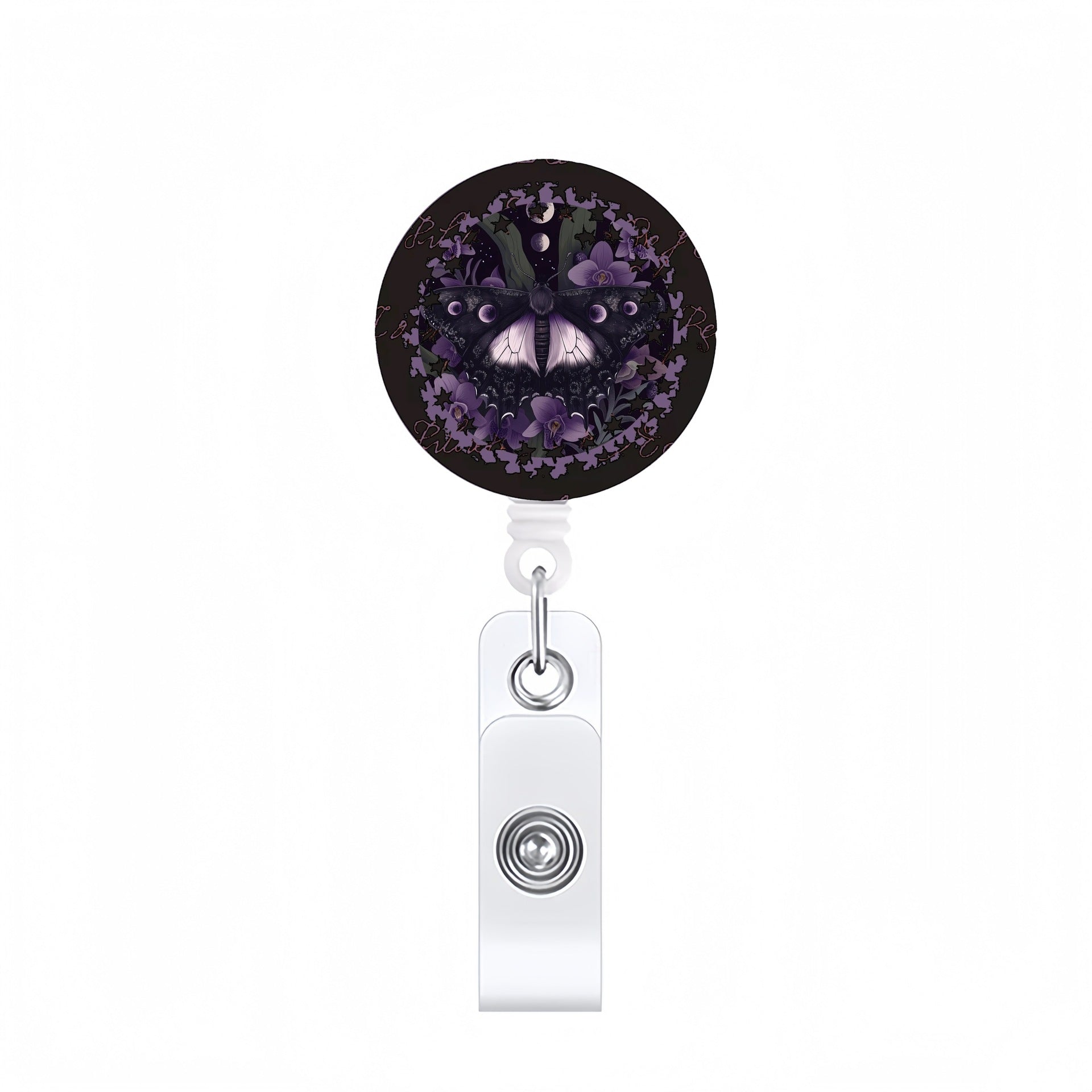 Wholesale Halloween Acrylic Retractable Clip Badge Keychain