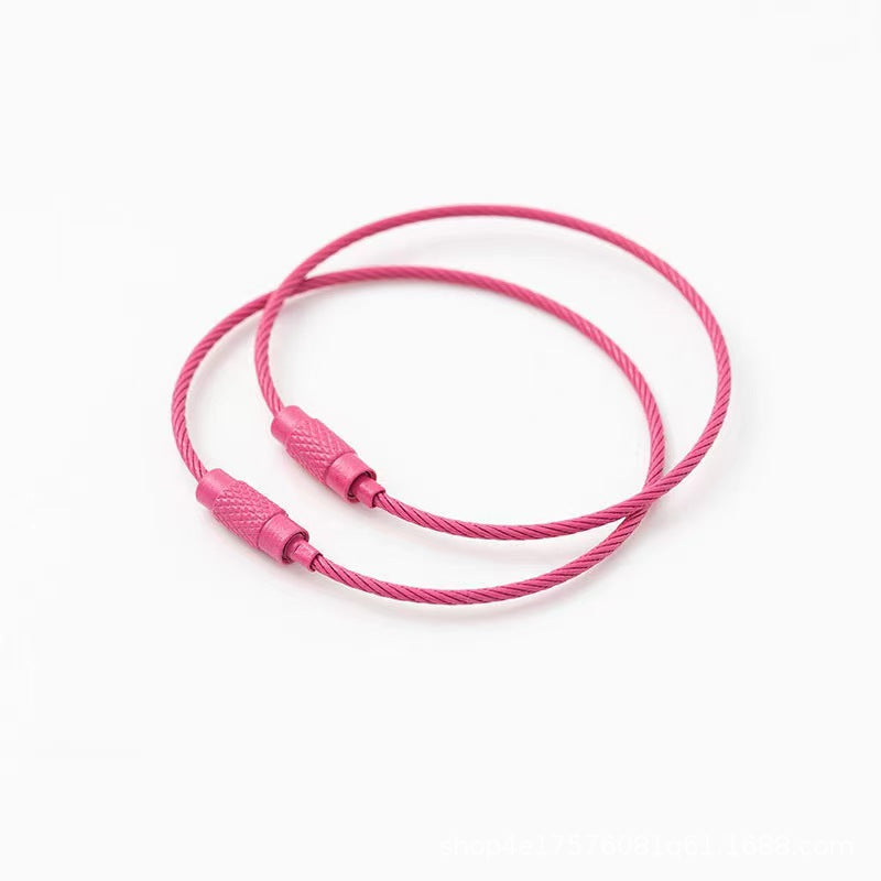 Wholesale 10pcs Color Paint Wire Ring DIY Keychain Accessories Bulk Keychains ACC-KC-HeYuan001