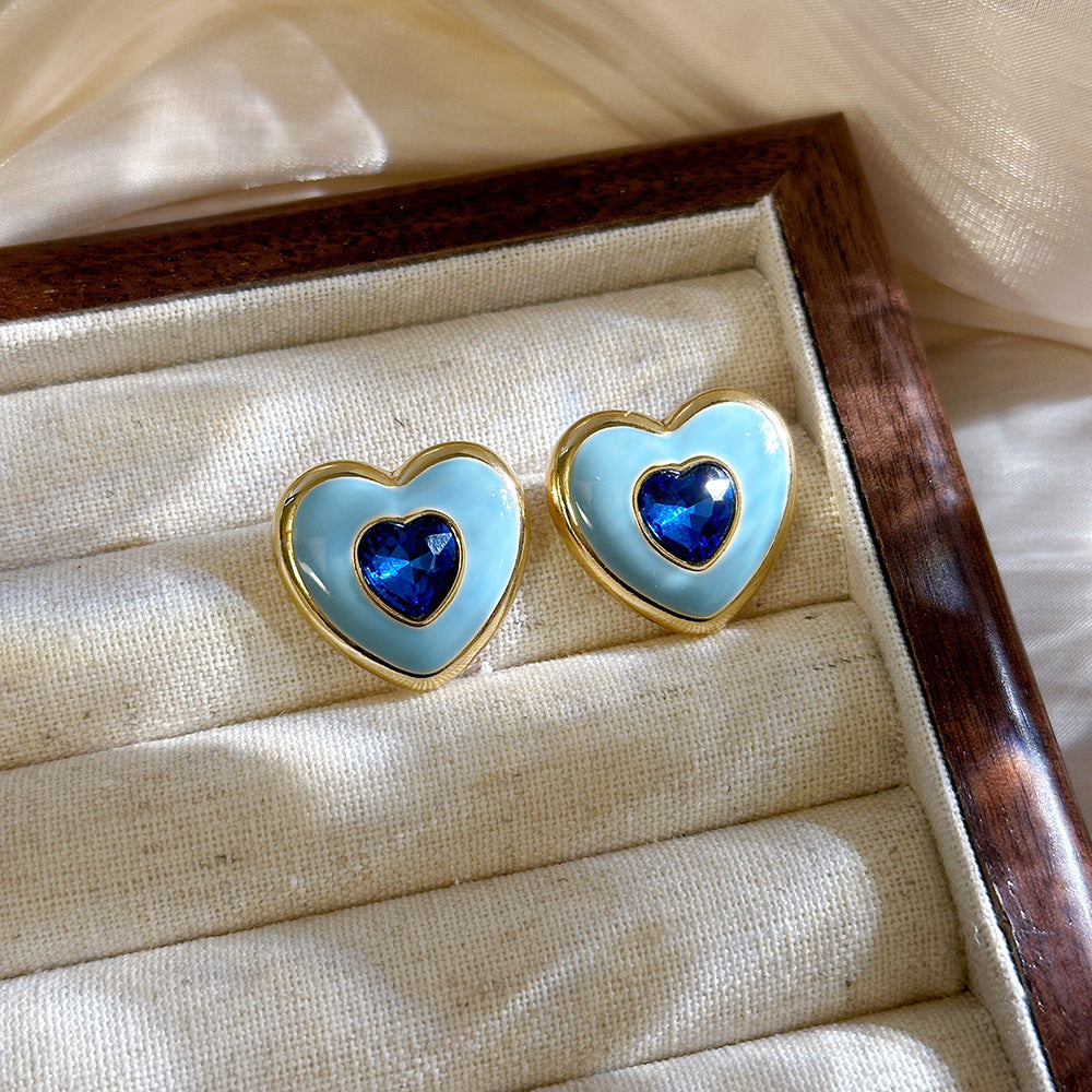 Wholesale Elegant  Sophisticated Four-Leaf Clover Turquoise Stud Earrings