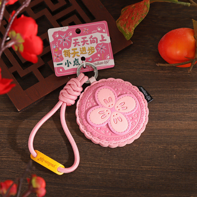Wholesale Mid Autumn Rabbit Mooncake Leather Keychain Bag Charm Fashion Accessory Gift For Couples