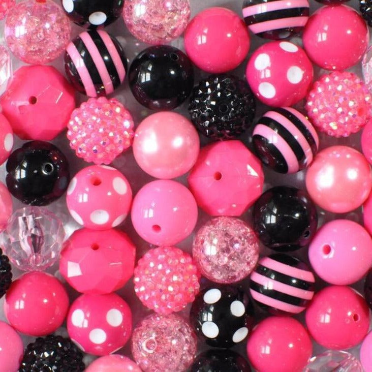 Wholesale 50pcs/pack Mixed Color 20MM Acrylic Bubblegum Beads ACC-BDS-NiJia039