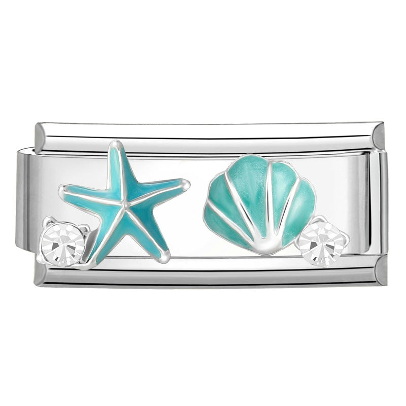 Wholesale Italian Charm Bracelet 9mm DIY Creative Simple  Creative Stainless Steel Composable Bracelet