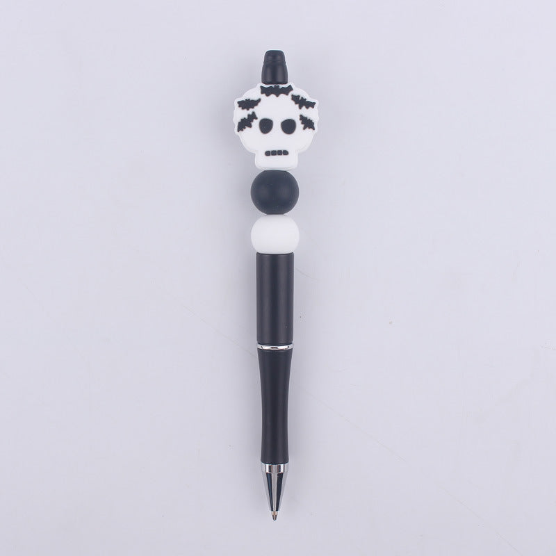 Wholesale  Halloween Pumpkin spider silicone  beaded pen