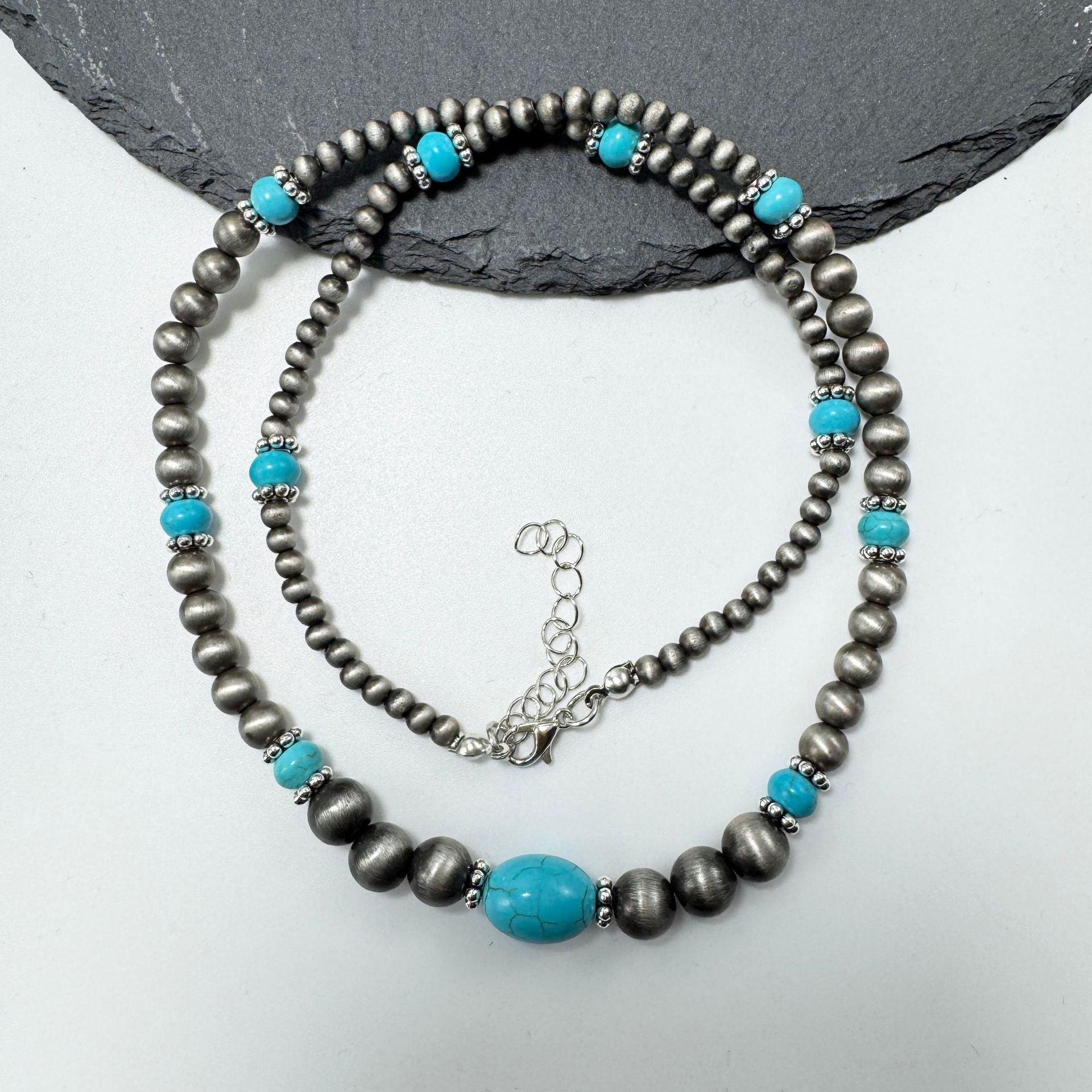 Wholesale Turquoise Maillard Style Handmade Necklace Fashion Jewelry Accessory for Women
