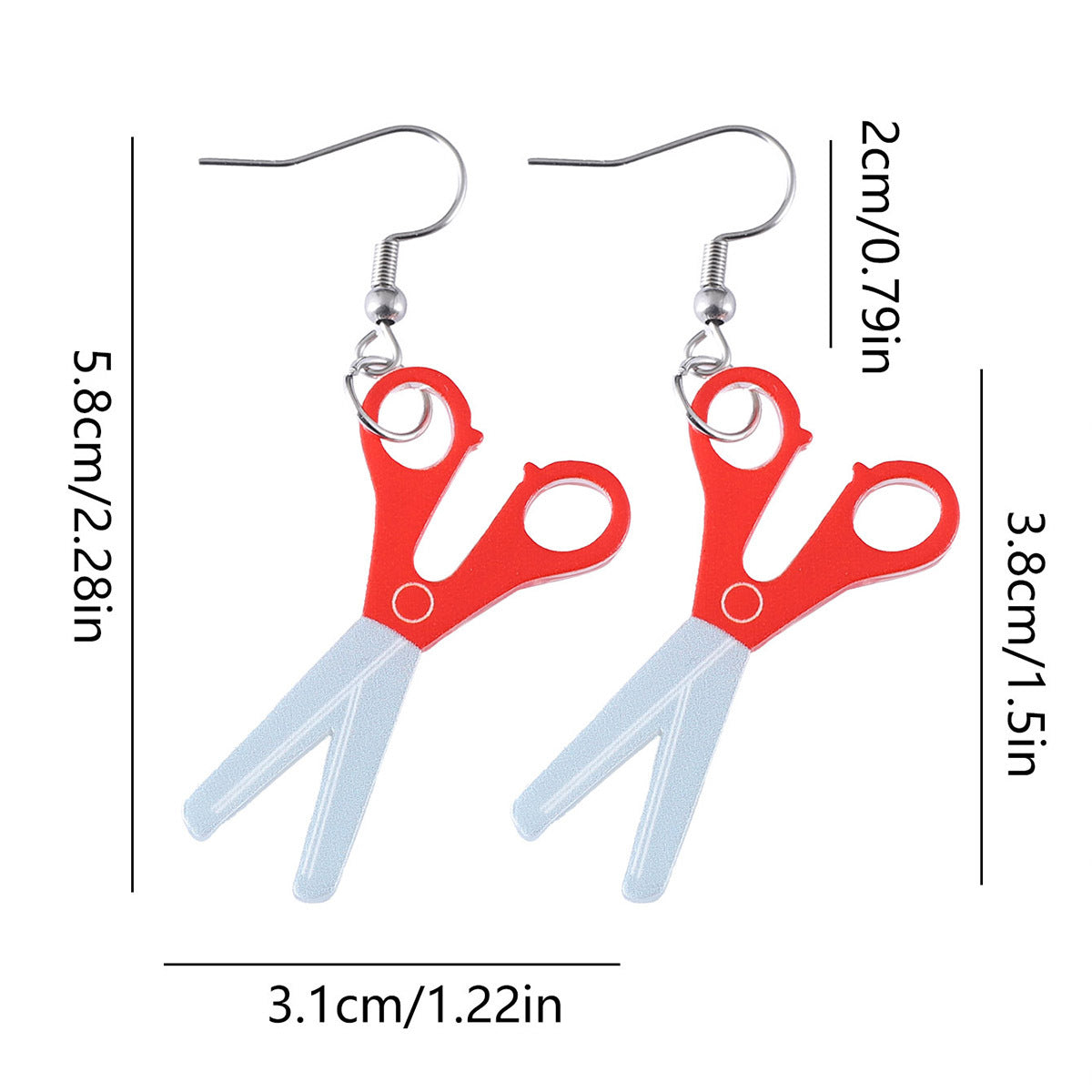 Wholesale  School Season Scissors Pencil ABC Exercise Book Pendant Earrings