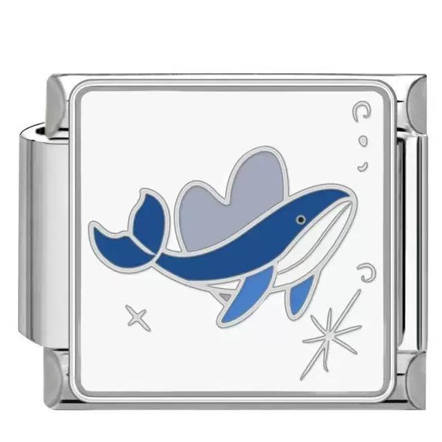 Wholesale Titanium Steel DIY Italian Charm Bracelet With Ocean Pattern Modular Design Fashion Accessory For Everyday Wear