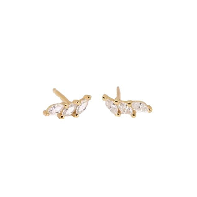 Wholesale Plated Real Gold Micro-paved Zircon Fashion Women's Earrings