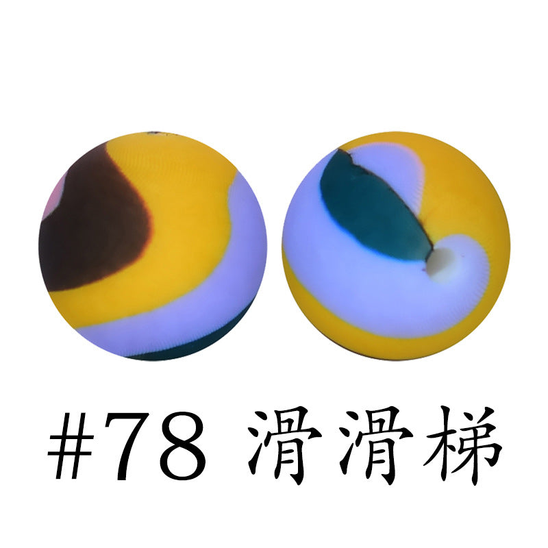 Wholesale 50pcs 15mm Western Style Leopard Skull Color Aztec Printed Silicone Balls Beads ACC-BDS-HeSheng009