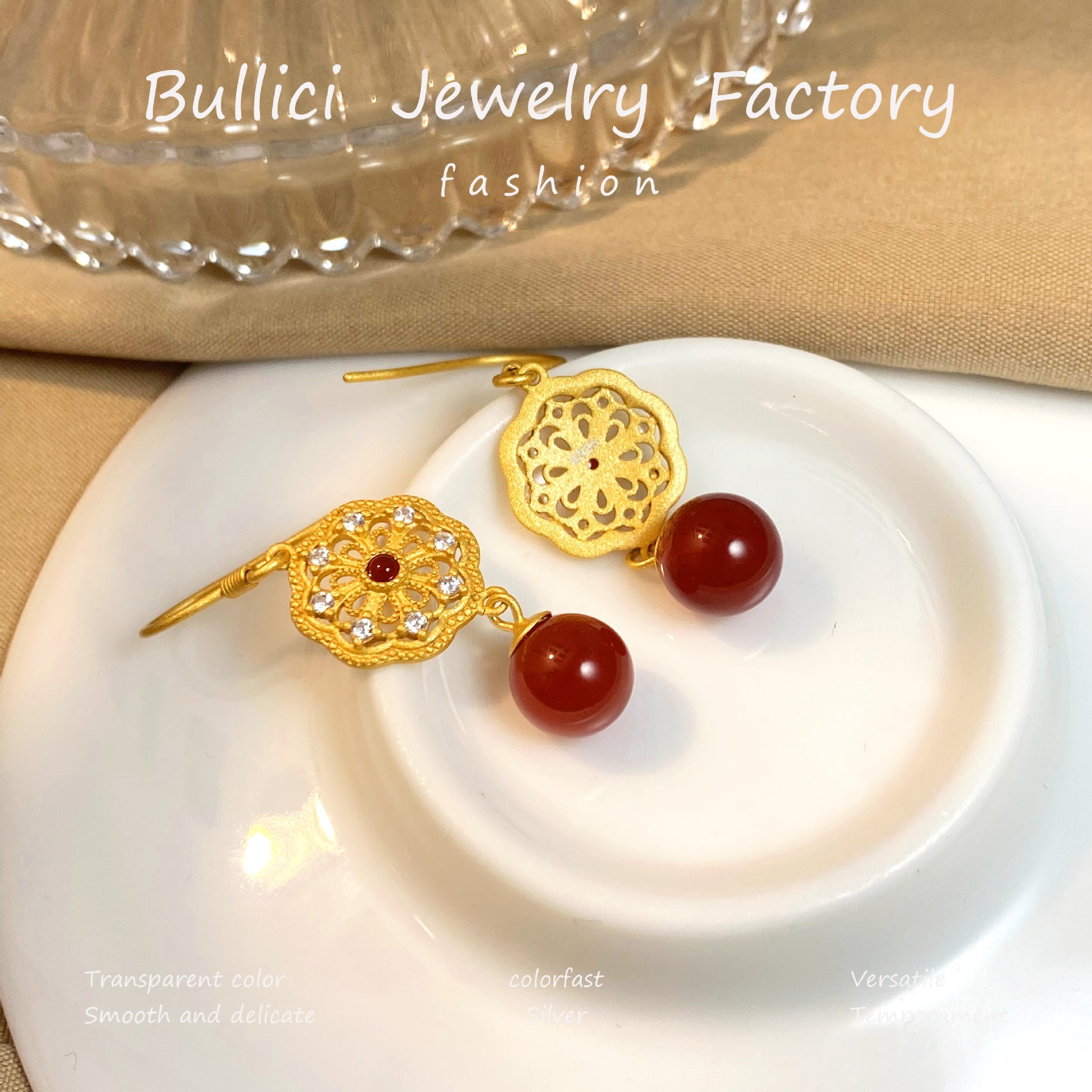 Wholesale Shake Tone s925 Pure Silver Ear Hook Earrings