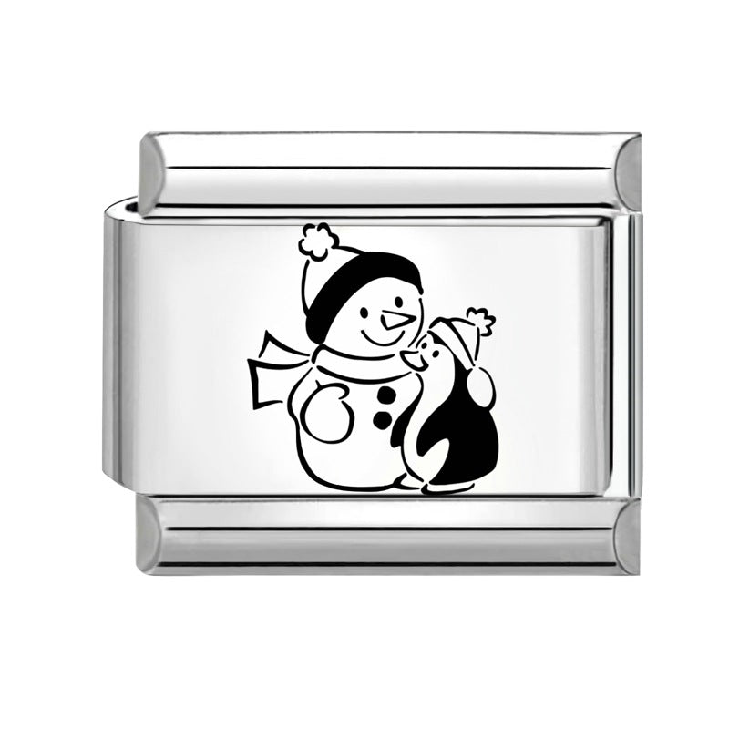 Wholesale 9mm Italian Charm Starter Bracelets DIY Christmas Stainless Steel Composable Bracelet