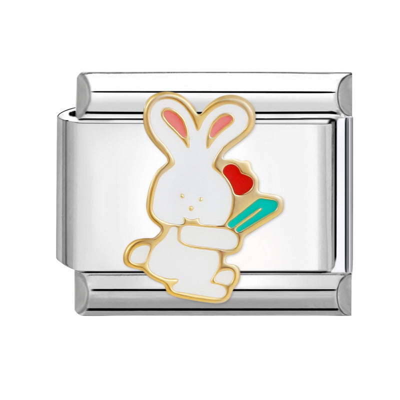 Wholesale Italian modular bracelet 9mm DIY splicing detachable stainless steel combinable bracelet