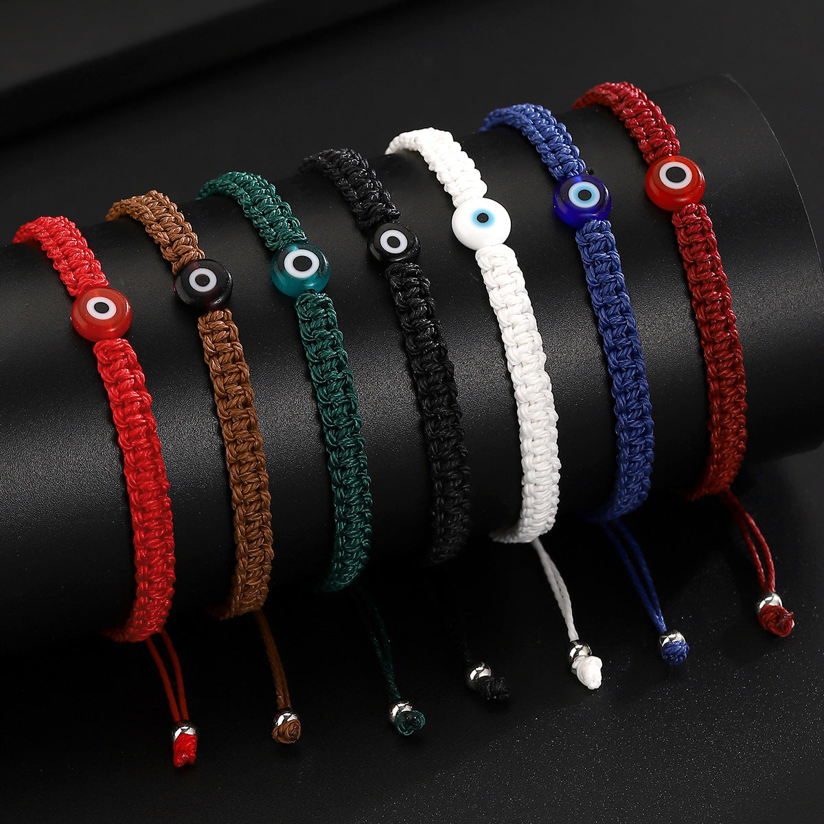 Wholesale Fashion Accessory Handmade Evil Eye Bracelet Adjustable Red Rope Unisex Glass Jewelry For Boutique Resale