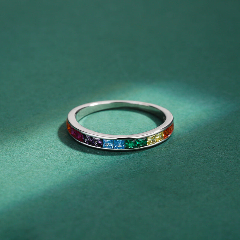 Wholesale Colored Zirconia Sterling Silver Rings