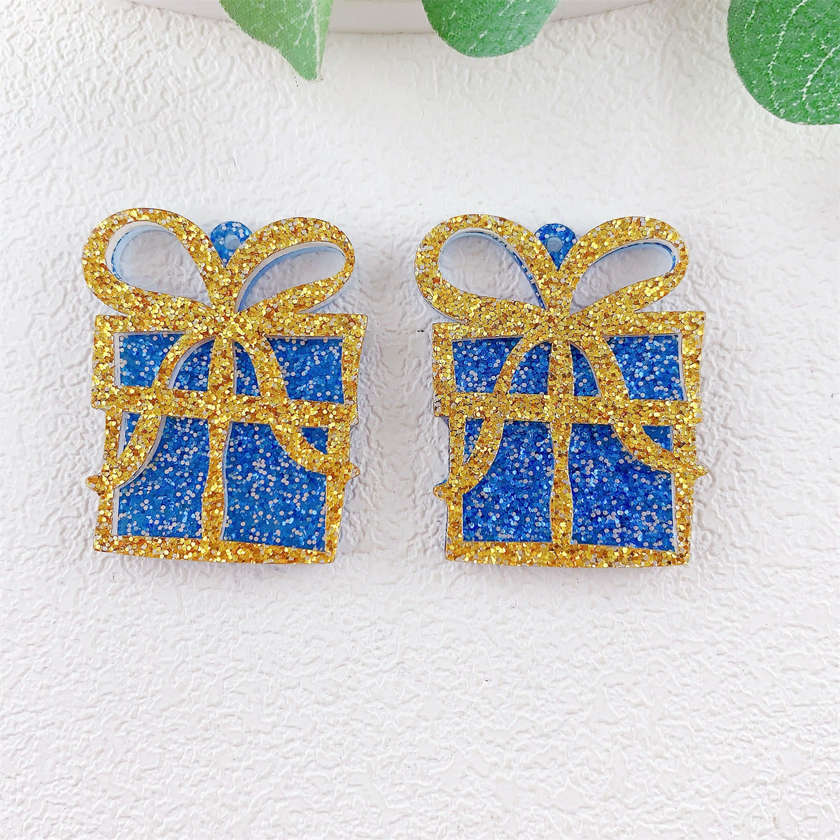 Wholesale 10pcs Acrylic Double Layer Christmas  Pendant