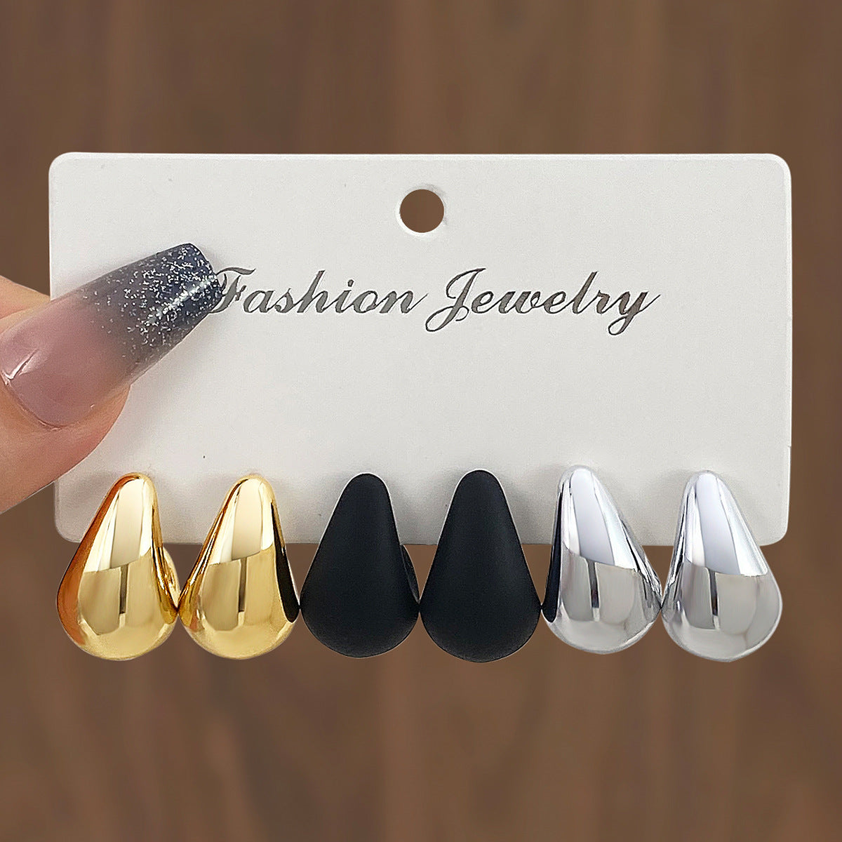Wholesale Multicolor Earrings suit Personality Exaggerated Water Drops  Earrings