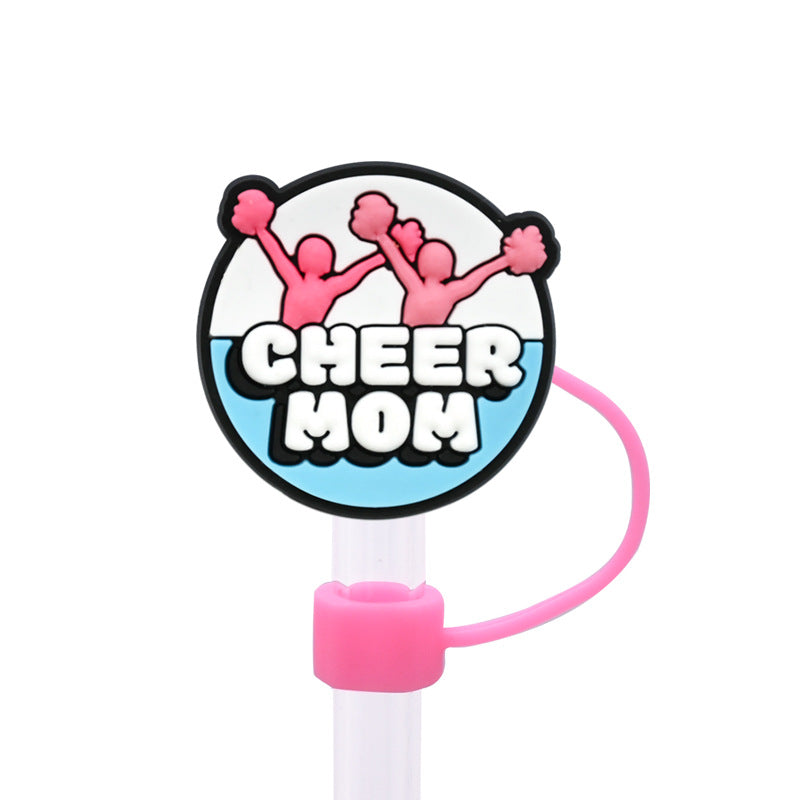 Wholesale Random 100pcs Cheerleading Series 8/10mm PVC Soft Straw Tube Cap